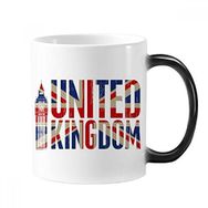 Dıythinker 350 ml Britanya Birleşik Krallık Bayrağı Big Ben Union Jack Morphing Isıya Duyarlı Değişen Renk Kupa