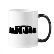 Dıythinker 350 ml Britanya Stonehenge Birleşik Krallık Wiltshire Morphing Isıya Duyarlı Değişen Renk Kupa