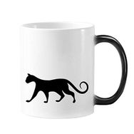 Dıythinker 350 ml Büyüleyici Siyah Kedi Sevgili Hayvan Sanat Silüeti Renk Kupa