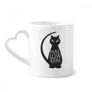 Dıythinker 350 ml Cadılar Bayramı Siyah Kişilik Kedi Kupaları Seramik Kupa