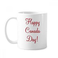 Dıythinker 350 ml Celelbrate Happy Canada Day Akçaağaç Yaprağı Basit Çizgi Çizim Klasik Kupa