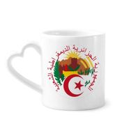 Dıythinker 350 ml Cezayir Ulusal Amblem Kupaları Seramik Kupa Seramik Kupa