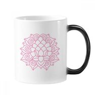 Dıythinker 350 ml Çiçek Bitki Lotus Yaprağı Lotus Çiçeği Değişen Renk Değiştiren Isıya Duyarlı Saplı Kupa