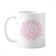 Dıythinker 350 ml Çiçek Bitki Lotus Yaprağı Lotus Çiçeği Klasik Beyaz Çömlekçilik Seramik Saplı Kupa