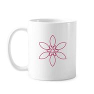 Dıythinker 350 ml Çiçek Yaprağı Bitki Çiçek Desenli Klasik Beyaz Çömlekçilik Seramik Saplı Kupa