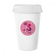 Dıythinker 350 ml Circus Star Palyaço Fil Pembe Klasik Kupa