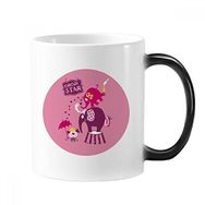 Dıythinker 350 ml Circus Star Palyaço Fil Pembe Renk Kupa