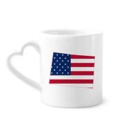 Dıythinker 350 ml Colorado Amerika Haritası Yıldızlar Çizgili Bayrak Kupaları Seramik Kupa