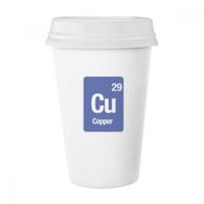Dıythinker 350 ml Cu Bakır Kimyasal Element Bilim Klasik Kupa Beyaz Çömlekçilik Seramik Kupa
