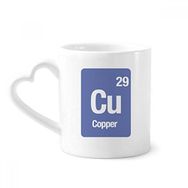 Dıythinker 350 ml Cu Bakır Kimyasal Element Bilim Kupaları Seramik Kupa