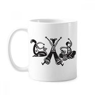 Dıythinker 350 ml Dance Celebrate Meksika Totems Meksika Tambourine Klasik Kupa