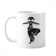 Dıythinker 350 ml Dance Celebrate Silhouette Meksika Meksika Klasik Kupa Beyaz Çömlekçilik Seramik Kupa