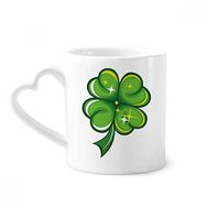 Dıythinker 350 ml Dört Yapraklı Yonca İrlanda St.Patrick's Day Kupaları Seramik Kupa