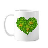 Dıythinker 350 ml Dört Yapraklı Yonca Kalp İrlanda St.Patrick's Day Klasik Kupa