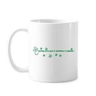 Dıythinker 350 ml Dört Yapraklı Yonca Kelime İrlanda St.Patrick's Day Klasik Kupa