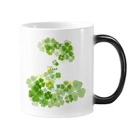 Dıythinker 350 ml Dört Yapraklı Yonca Mew Filigran İrlanda St.Patrick's Day Değişen Renk Kupa