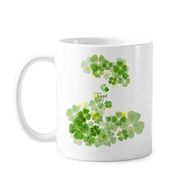 Dıythinker 350 ml Dört Yapraklı Yonca Mew Filigran İrlanda St.Patrick's Day Klasik Kupa
