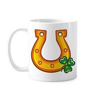 Dıythinker 350 ml Dört Yapraklı Yonca U Tipi Demir İrlanda St.Patrick's Day Klasik Kupa