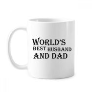 Dıythinker 350 ml Dreaming World's Best Dad And Husband Sözü Klasik Kupa Beyaz Çömlekçilik Seramik Kupa