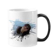 Dıythinker 350 ml Ellie Yao Güzel Kız Plaj Deniz Dalgası Değişen Renk Kupa
