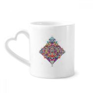 Dıythinker 350 ml Elmas Oyun Kartları Geometrik Desenli Kupaları Seramik Kupa