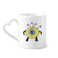 Dıythinker 350 ml Evren ve Uzaylı Sarı Cyclops Kupaları Seramik Kupa