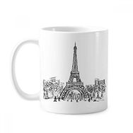 Dıythinker 350 ml Eyfel Kulesi Kare Fransa Paris Klasik Kupa