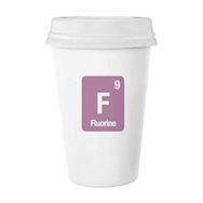 Dıythinker 350 ml F Fluorine Chemical Element Science Klasik Kupa Beyaz Çömlekçilik Seramik Kupa