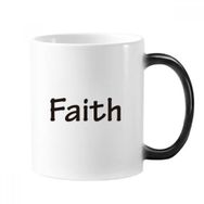 Dıythinker 350 ml Faith Kelime İlham Verici Alıntı Sözler Değişen Renk Kupa