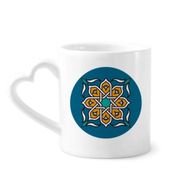 Dıythinker 350 ml Fas Stili Soyut Çiçek Desenli Kupaları Seramik Kupa