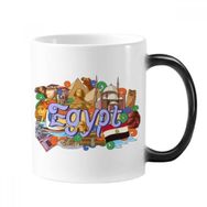 Dıythinker 350 ml Firavun Piramit Mısır Grafiti Değişen Renk Kupa