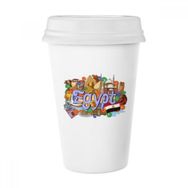 Dıythinker 350 ml Firavun Piramit Mısır Grafiti Klasik Kupa