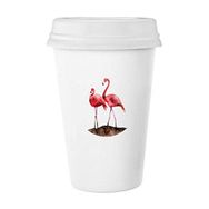 Dıythinker 350 ml Flamingo Çift Kırmızı Aşk Klasik Kupa