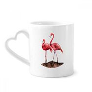 Dıythinker 350 ml Flamingo çift Kırmızı Aşk Kupaları Seramik Kupa