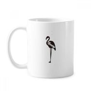 Dıythinker 350 ml Flamingo Siyah ve Beyaz Hayvan Klasik Kupa