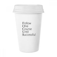 Dıythinker 350 ml Follow Successful Alıntı Klasik Kupa Beyaz Çömlekçilik Seramik Kupa