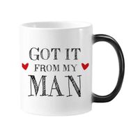 Dıythinker 350 ml For My Man It From My Woman Sevgililer Günüsi Değişen Renk Kupa