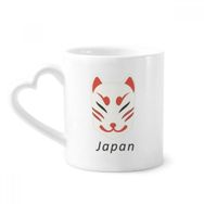 Dıythinker 350 ml Geleneksel Japon Yerel Tilki Maskesi Kupaları Seramik Kupa