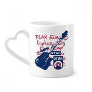 Dıythinker 350 ml Gitar Müzik Enstrüman Doodle Desenli Kupaları Seramik Kupa