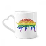 Dıythinker 350 ml Gökkuşağı Eşcinsel Domuz LGBT Kupaları Seramik Kupa