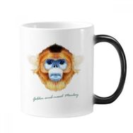 Dıythinker 350 ml Golden Snub-Burunlu Maymun Hayvan Renk Kupa