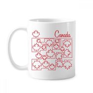 Dıythinker 350 ml Happy Canada Day 4. Temmuz Akçaağaç Yaprağı Birleştirilmiş Resim Klasik Kupa