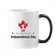 Dıythinker 350 ml Happy Canada Day 4. Temmuz Akçaağaç Yaprağı Kanada Bayrağı Değişen Renk Kupa