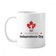 Dıythinker 350 ml Happy Canada Day 4. Temmuz Akçaağaç Yaprağı Kanada Bayrağı Klasik Kupa