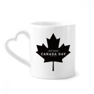 Dıythinker 350 ml Happy Canada Day 4 Temmuz Siyah Akçaağaç Yaprağı Kupaları Seramik Kupa