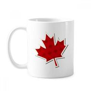 Dıythinker 350 ml Happy Canada Day Dikey Tahıl Akçaağaç Yaprağı Klasik Kupa