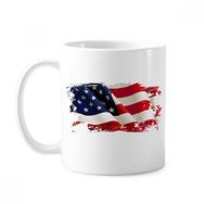Dıythinker 350 ml Hava Fırçalama Yıldızlar ve Çizgiler Amerika Bayrağı Ülke Klasik Kupa