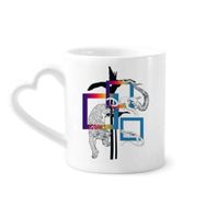 Dıythinker 350 ml Hayvan Leopar Kertenkele Yılan Desenli Kupaları Seramik Kupa