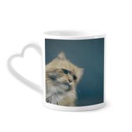 Dıythinker 350 ml Hayvan Mavi Kedi Fotoğraf Çekimi Kupaları Seramik Kupa