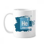Dıythinker 350 ml He Helium Chemical Element Science Boya Fırçası Kupa Beyaz Seramik Kupa